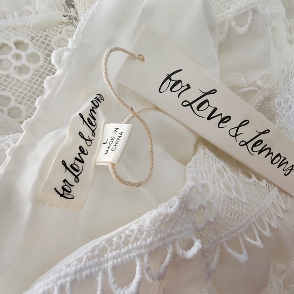 For Love And Lemons Cameron White Eyelet Midi Dress Size Large NWT! - Picture 5 of 7